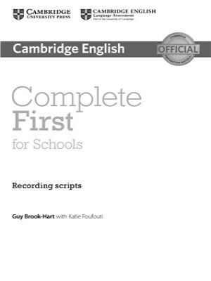 Complete First for Schools Recording Scripts